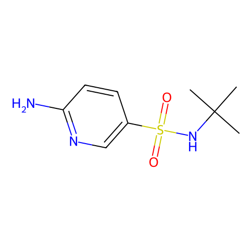 6-Amino-N-(1,1-dimethylethyl)-3-pyridinesulfonamide structure