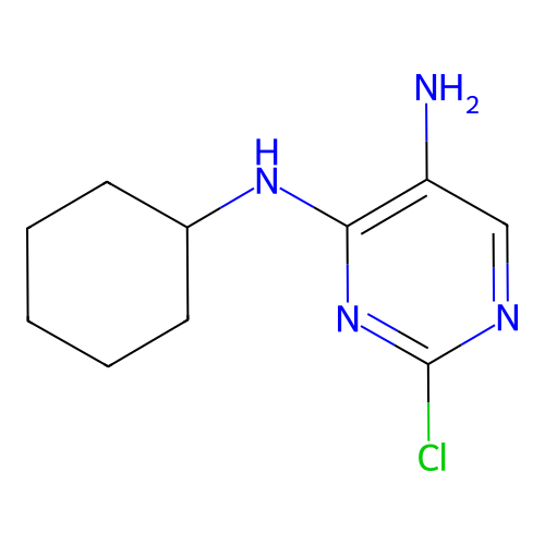 2-chloro-4-N-cyclohexylpyrimidine-4,5-diamine structure