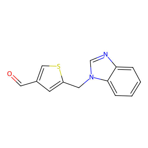 5-(Benzimidazol-1-ylmethyl)thiophene-3-carbaldehyde structure