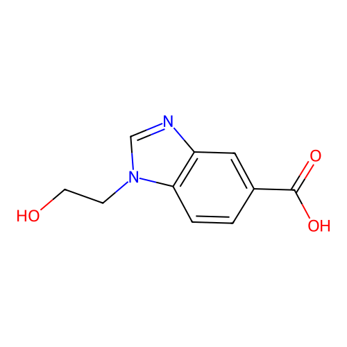1-(2-Hydroxyethyl)-1H-benzimidazole-5-carboxylic acid structure