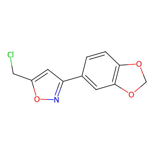 3-(1,3-Benzodioxol-5-yl)-5-(chloromethyl)isoxazole structure