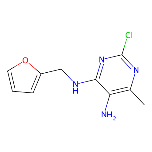 4,5-Pyrimidinediamine, 2-chloro-N4-(2-furanylmethyl)-6-methyl- structure