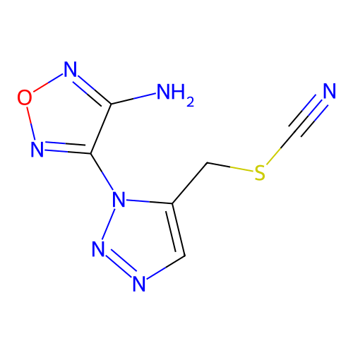 [3-(4-Amino-1,2,5-oxadiazol-3-yl)triazol-4-yl]methyl thiocyanate structure