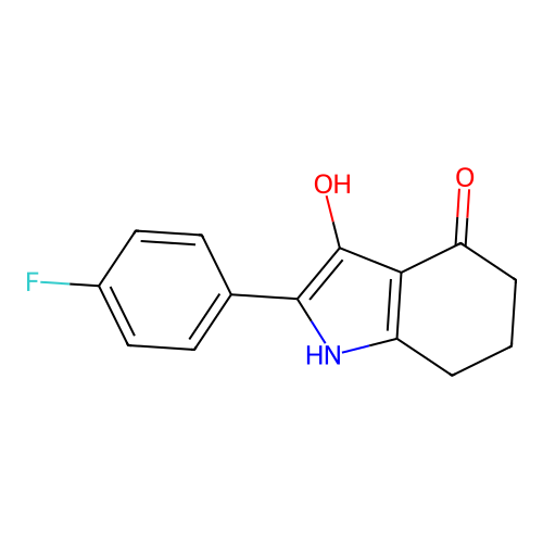 2-(4-Fluorophenyl)-1,5,6,7-tetrahydro-3-hydroxy-4H-indol-4-one structure