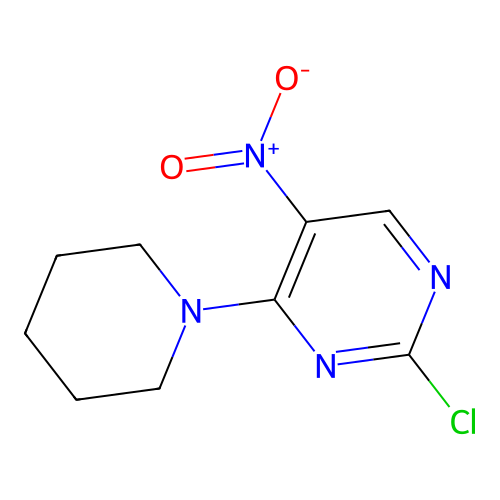2-Chloro-5-nitro-4-(piperidin-1-yl)pyrimidine structure