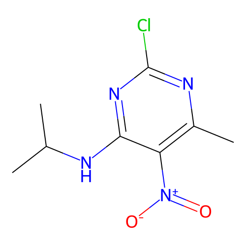 2-Chloro-4-isopropylamino-5-nitro-6-methylpyrimidine structure