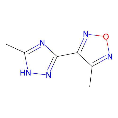 3-methyl-4-(5-methyl-1H-1,2,4-triazol-3-yl)-1,2,5-oxadiazole structure