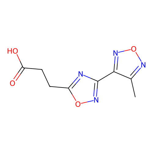 3-[3-(4-methyl-1,2,5-oxadiazol-3-yl)-1,2,4-oxadiazol-5-yl]propanoic Acid structure
