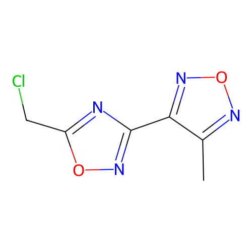 5-(Chloromethyl)-3-(4-methyl-1,2,5-oxadiazol-3-yl)-1,2,4-oxadiazole structure