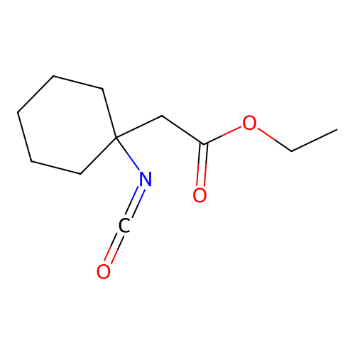 Ethyl (1-isocyanatocyclohexyl)acetate structure