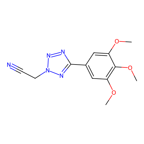 2-[5-(3,4,5-Trimethoxyphenyl)tetrazol-2-yl]acetonitrile structure