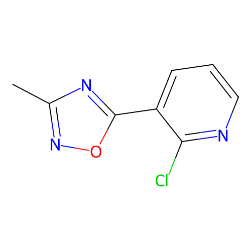 2-Chloro-3-(3-methyl-1,2,4-oxadiazol-5-yl)pyridine structure