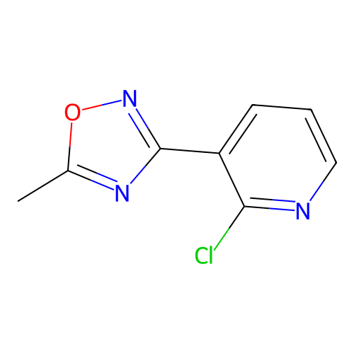 2-Chloro-3-(5-methyl-1,2,4-oxadiazol-3-yl)pyridine structure
