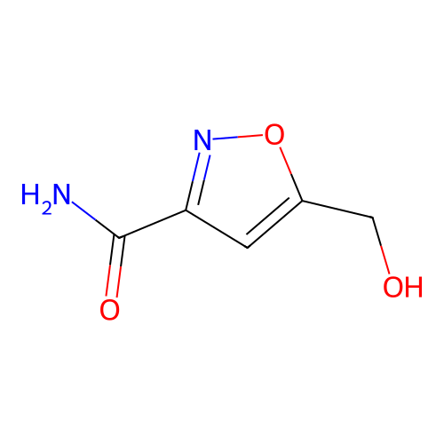 5-(Hydroxymethyl)-1,2-oxazole-3-carboxamide structure