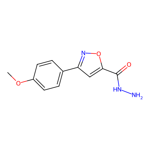 3-(4-Methoxyphenyl)isoxazole-5-carbohydrazide structure