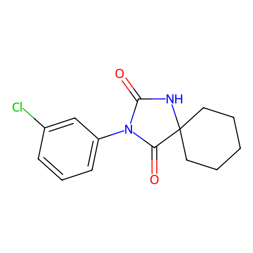 3-(3-Chlorophenyl)-1,3-diazaspiro(4.5)decane-2,4-dione structure