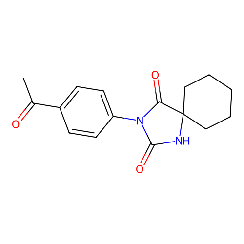3-(4-Acetylphenyl)-2-hydroxy-1,3-diazaspiro[4.5]dec-1-en-4-one structure