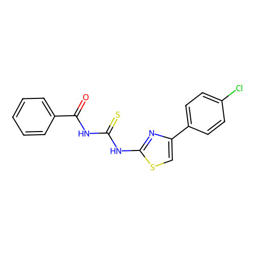 Benzamide, N-[[[4-(4-chlorophenyl)-2-thiazolyl]amino]thioxomethyl]- structure