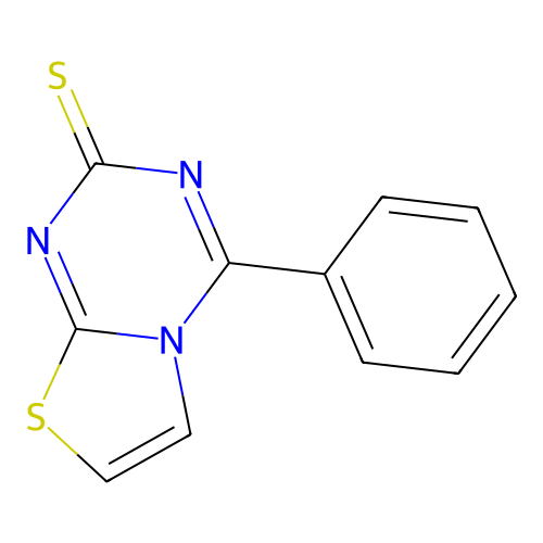4-Phenyl-2H-thiazolo[3,2-a][1,3,5]triazine-2-thione structure