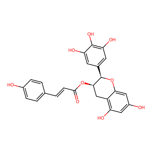 Epigallocatechin 3-O-p-coumarate structure
