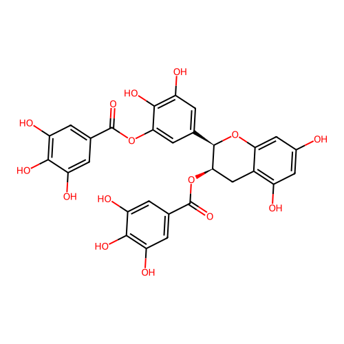 Epigallocatechin 3,3',-di-O-gallate structure