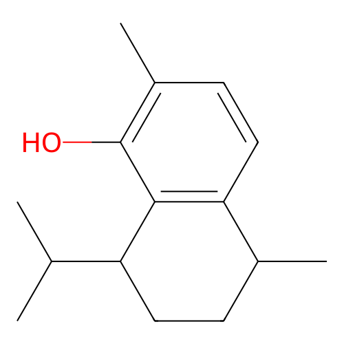 1-Naphthalenol, 5,6,7,8-tetrahydro-2,5-dimethyl-8-(1-methylethyl)- structure