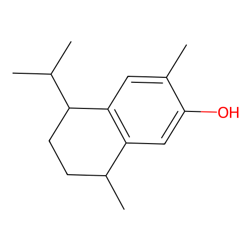 3,8-Dimethyl-5-propan-2-yl-5,6,7,8-tetrahydronaphthalen-2-ol structure