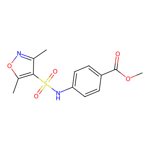 Methyl 4-{[(3,5-dimethylisoxazol-4-yl)sulfonyl]amino}benzoate structure