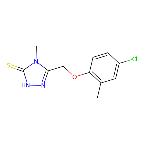 5-[(4-chloro-2-methylphenoxy)methyl]-4-methyl-4H-1,2,4-triazole-3-thiol structure