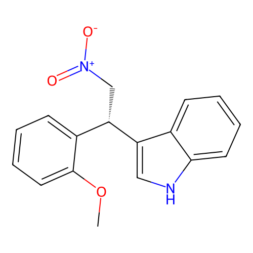 3-[(1R)-1-(2-methoxyphenyl)-2-nitroethyl]-1H-indole structure