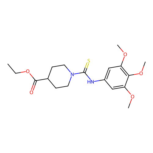Ethyl 1-[(3,4,5-trimethoxyphenyl)carbamothioyl]piperidine-4-carboxylate structure
