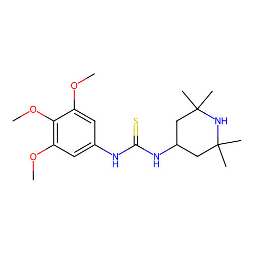 1-(2,2,6,6-Tetramethylpiperidin-4-yl)-3-(3,4,5-trimethoxyphenyl)thiourea structure