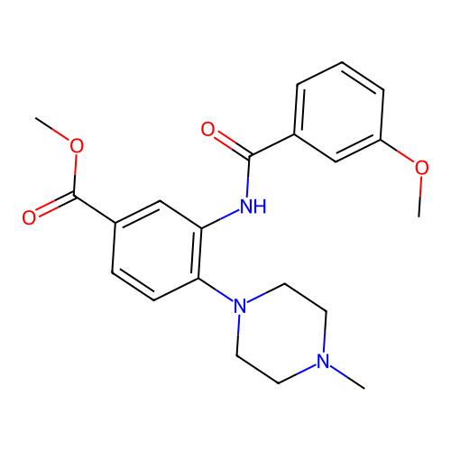 Methyl 3-[(3-methoxybenzoyl)amino]-4-(4-methylpiperazin-1-yl)benzoate structure