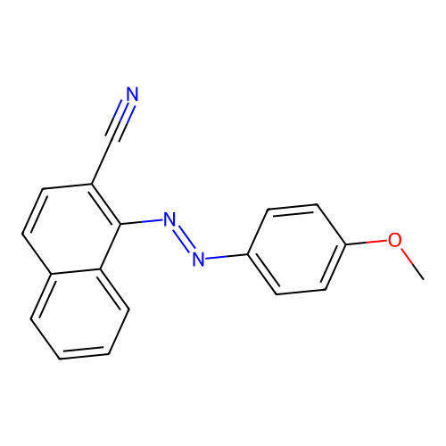 1-[(E)-(4-甲氧基苯基)偶氮基]-2-萘甲腈 structure