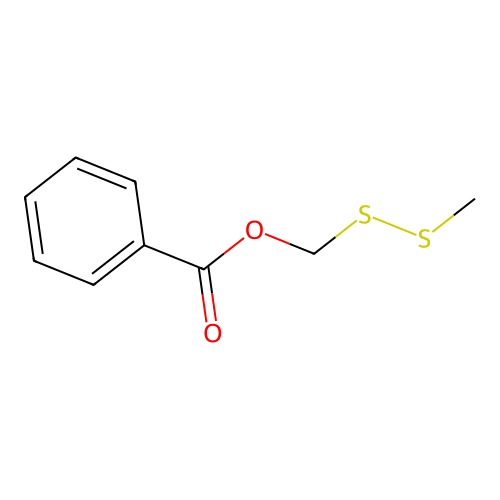 (Methyldisulfanyl)methyl benzoate structure