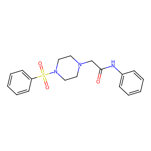 2-[4-(benzenesulfonyl)piperazin-1-yl]-N-phenylacetamide structure