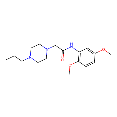 N-(2,5-dimethoxyphenyl)-2-(4-propylpiperazin-1-yl)acetamide structure