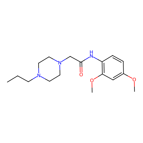 N-(2,4-dimethoxyphenyl)-2-(4-propylpiperazin-1-yl)acetamide structure