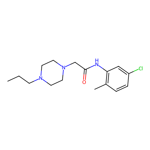 N-(5-chloro-2-methylphenyl)-2-(4-propylpiperazin-1-yl)acetamide structure