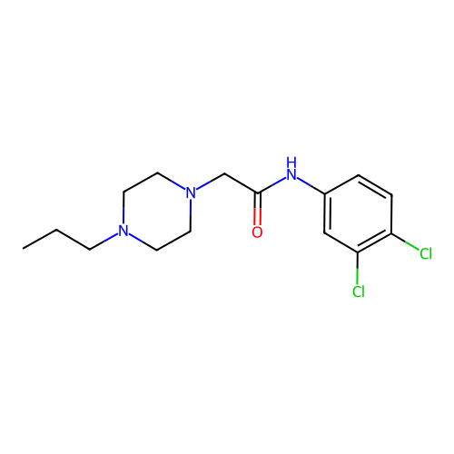 N-(3,4-dichlorophenyl)-2-(4-propylpiperazin-1-yl)acetamide structure