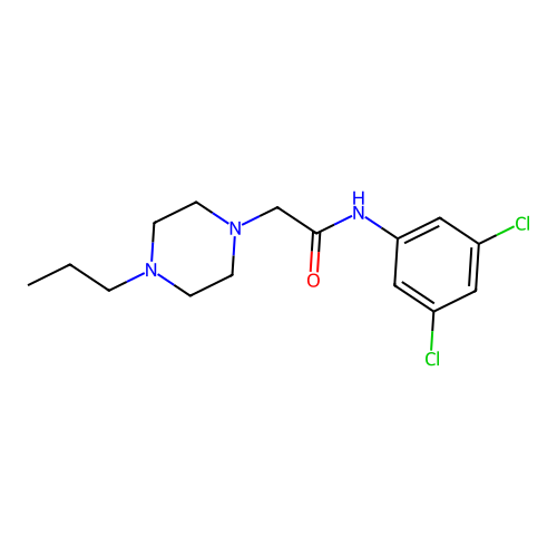 N-(3,5-dichlorophenyl)-2-(4-propylpiperazin-1-yl)acetamide structure