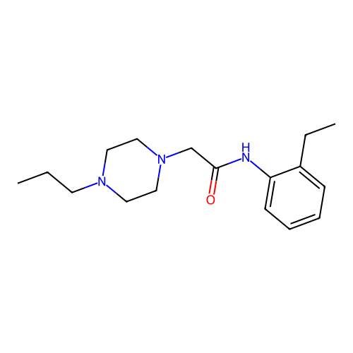 N-(2-ethylphenyl)-2-(4-propylpiperazin-1-yl)acetamide structure