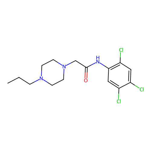 2-(4-propylpiperazin-1-yl)-N-(2,4,5-trichlorophenyl)acetamide structure