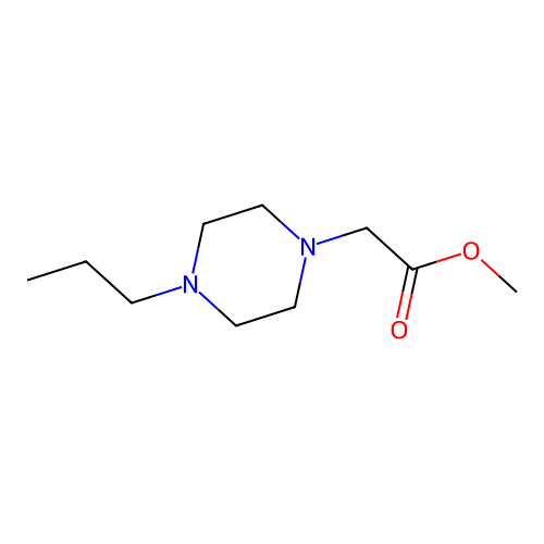 Methyl 2-(4-propylpiperazin-1-yl)acetate structure