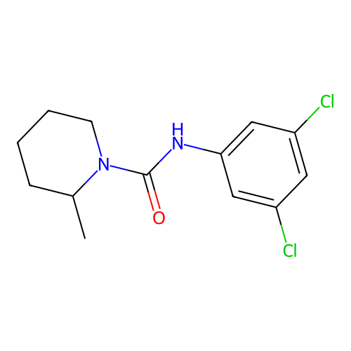 N-(3,5-dichlorophenyl)-2-methylpiperidine-1-carboxamide structure