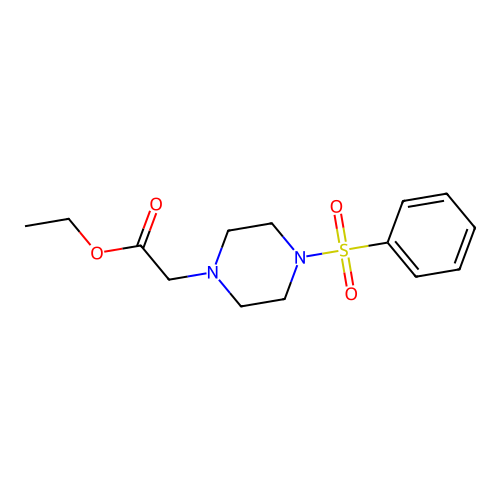 Ethyl 2-[4-(benzenesulfonyl)piperazin-1-yl]acetate structure