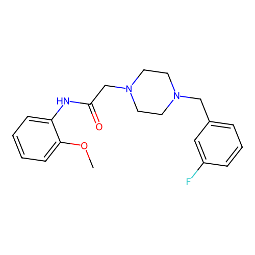 2-[4-[(3-fluorophenyl)methyl]piperazin-1-yl]-N-(2-methoxyphenyl)acetamide structure