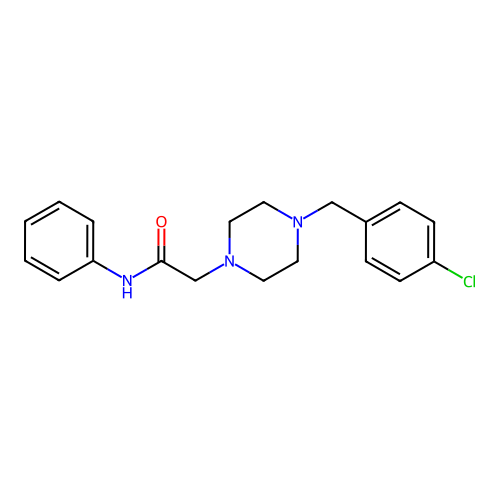 2-[4-(4-chlorobenzyl)piperazin-1-yl]-N-phenylacetamide structure