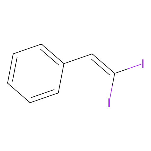 Benzene, (2,2-diiodoethenyl)- structure
