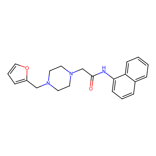 2-[4-(furan-2-ylmethyl)piperazin-1-yl]-N-naphthalen-1-ylacetamide structure